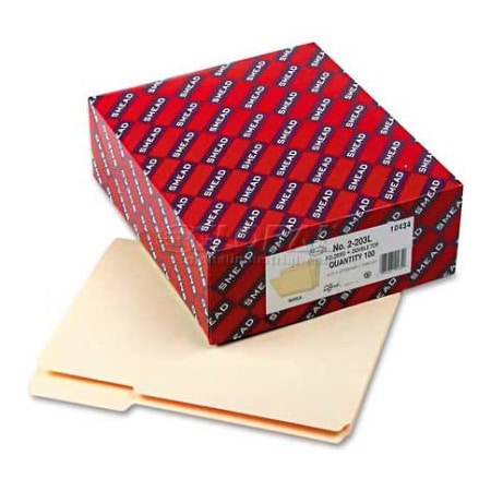 Smead Smead Reinforced Tab Manila File Folder, 1/3 Cut Top Tab, Letter, 100/Box 10434